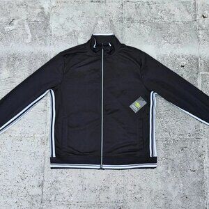 Athletic Works Men Jacket Zip Up Black Sport Long Sleeve Coat Size XL 46-48